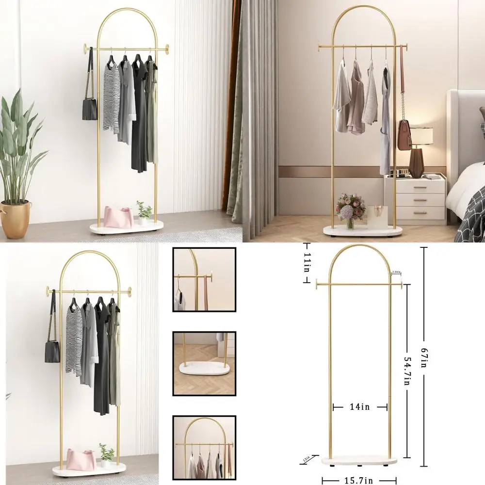 

Sturdy Metal Coat Rack with Hooks for Home or Office Use