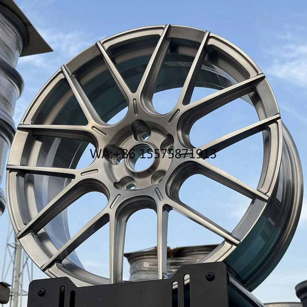 

Кованые гоночные автомобильные диски 19 20 21 22 23 24 дюйма, 5x112, из сплава 6061-T6, на заказ, матовые серые моноблочные диски