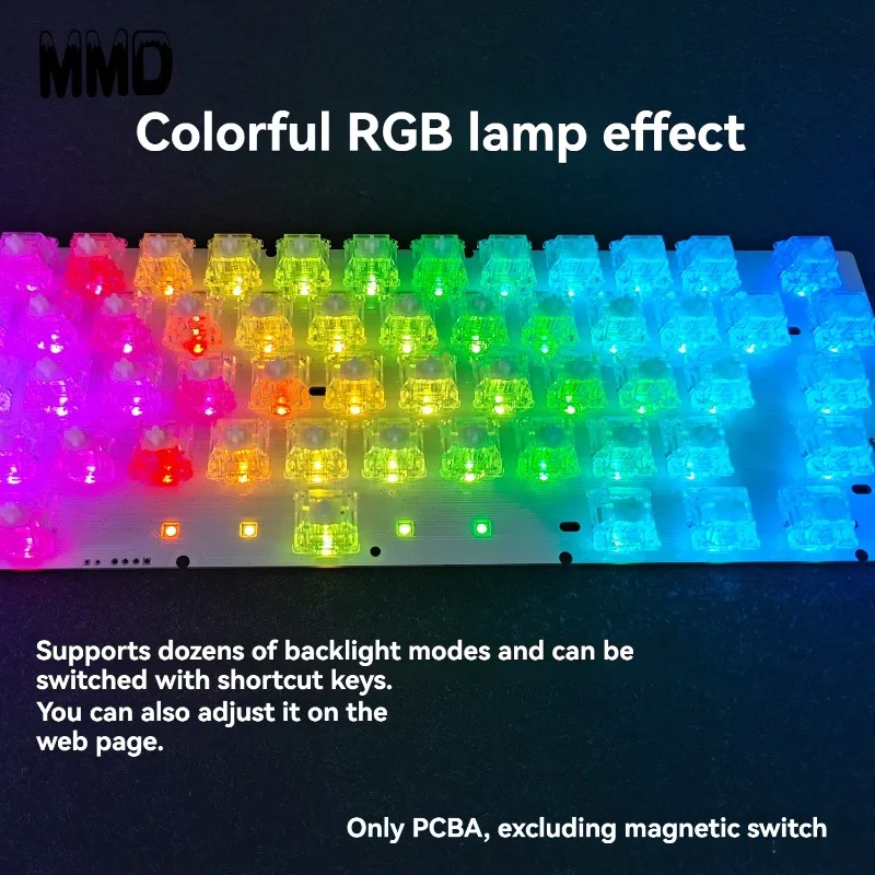 Magnetic Switch Keyboard PCBA Suitable for GH60 Mp6+ Mad60 GT60 Keyboard Customized Office E-sports Game Keyboard Accessories
