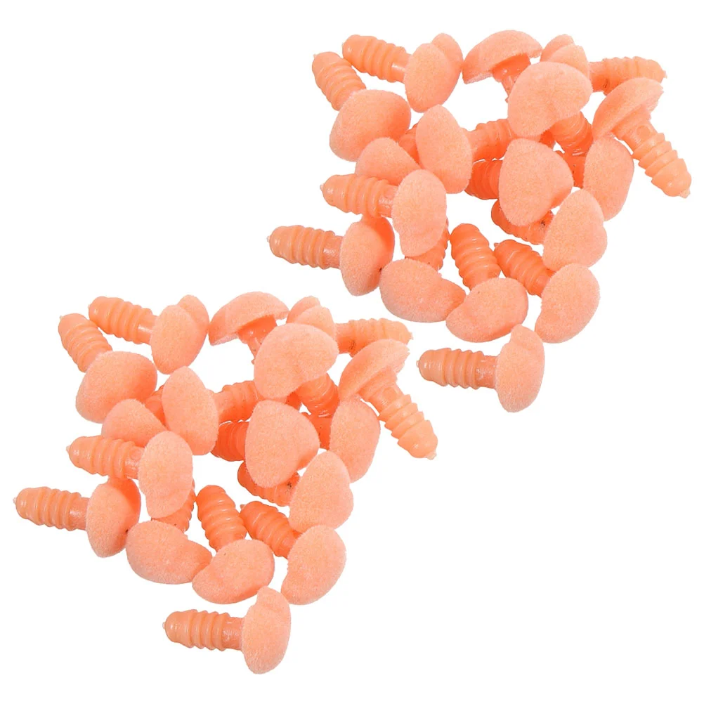 

40 Pcs Heart Shaped Flocking Nose Craft Supplies for Stuffed Animals Plastic Resin Lightweight 438CJH 15mm Bulk Bear