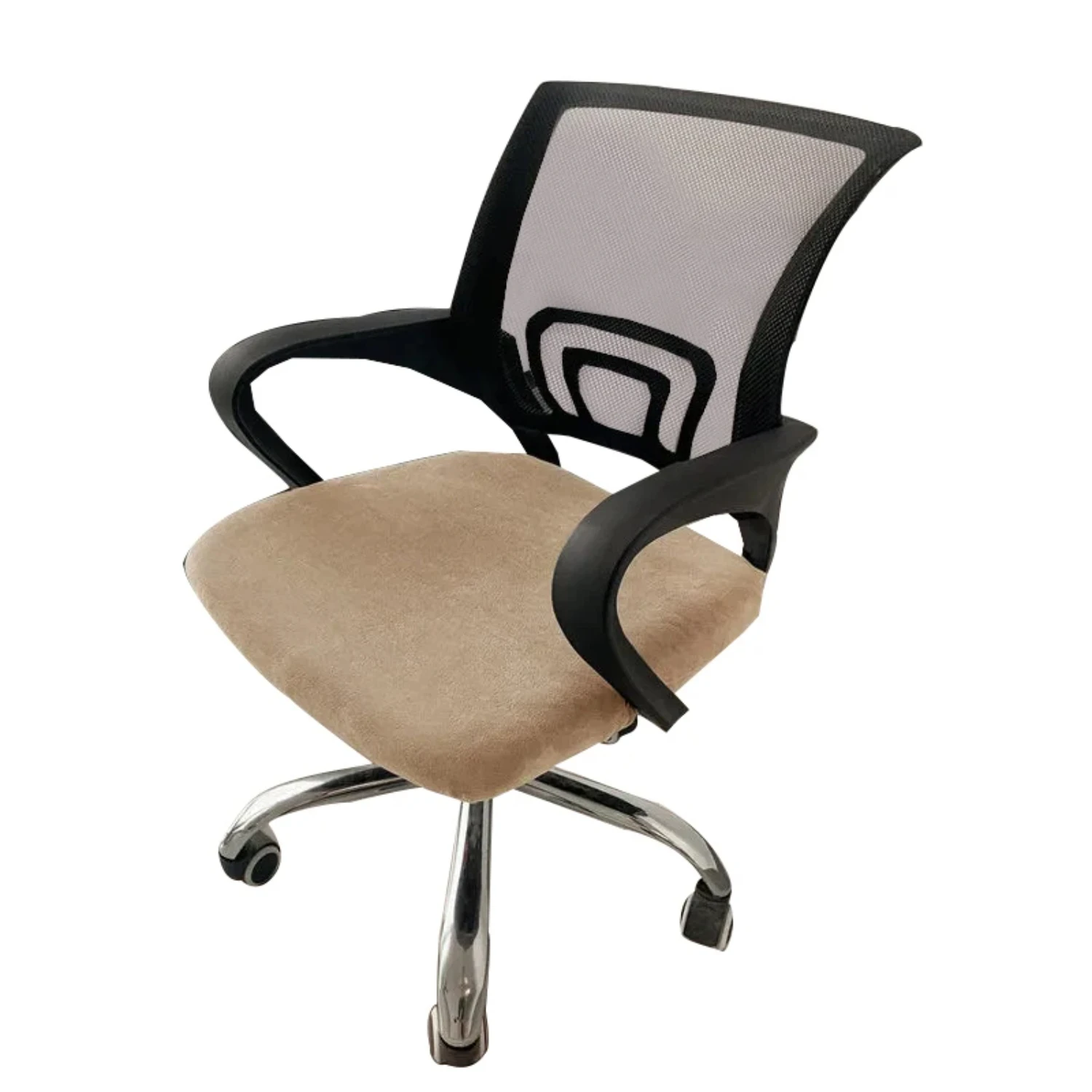 Luxurious, Stylish, and Functional Soft Solid Velvet Plaids Office Chair Cover - Modern Elegant Slip Resistant Dust Swivel Seat