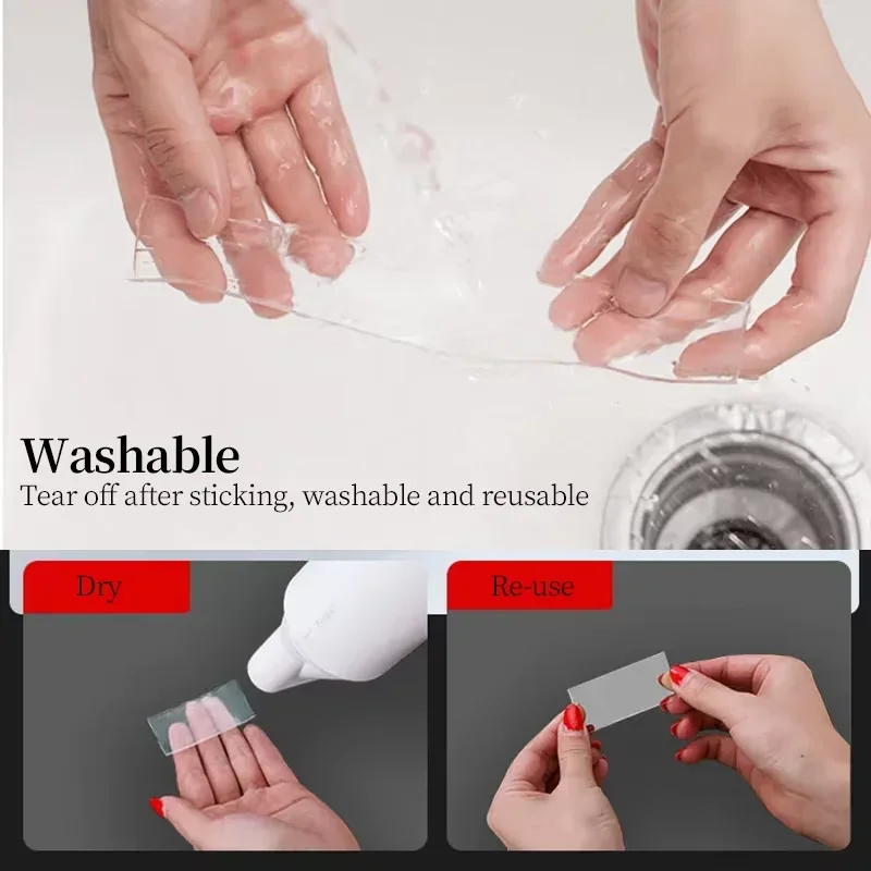 Heavy-Duty Double-Sided Tape, Strong and Reusable Wall Tape, Suitable for Sticking Posters, Carpets, and Other Items