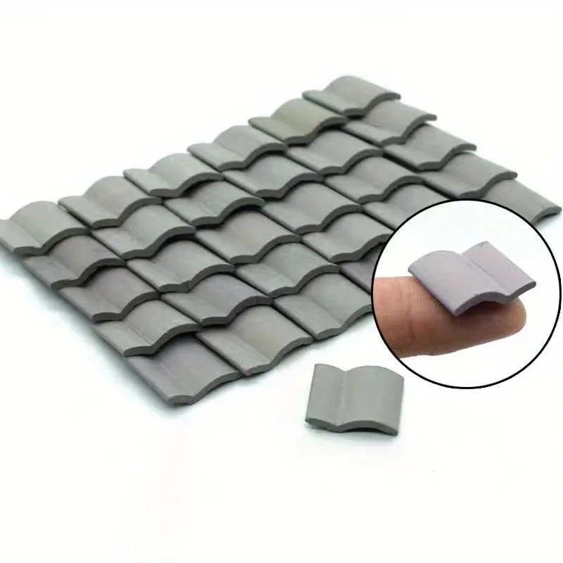 50 Pcs Roof Tiles Building Set Miniature Tiles Mini Dollhouse Shingles Fake Tile Dollhouse Kitchen Garden Accessories