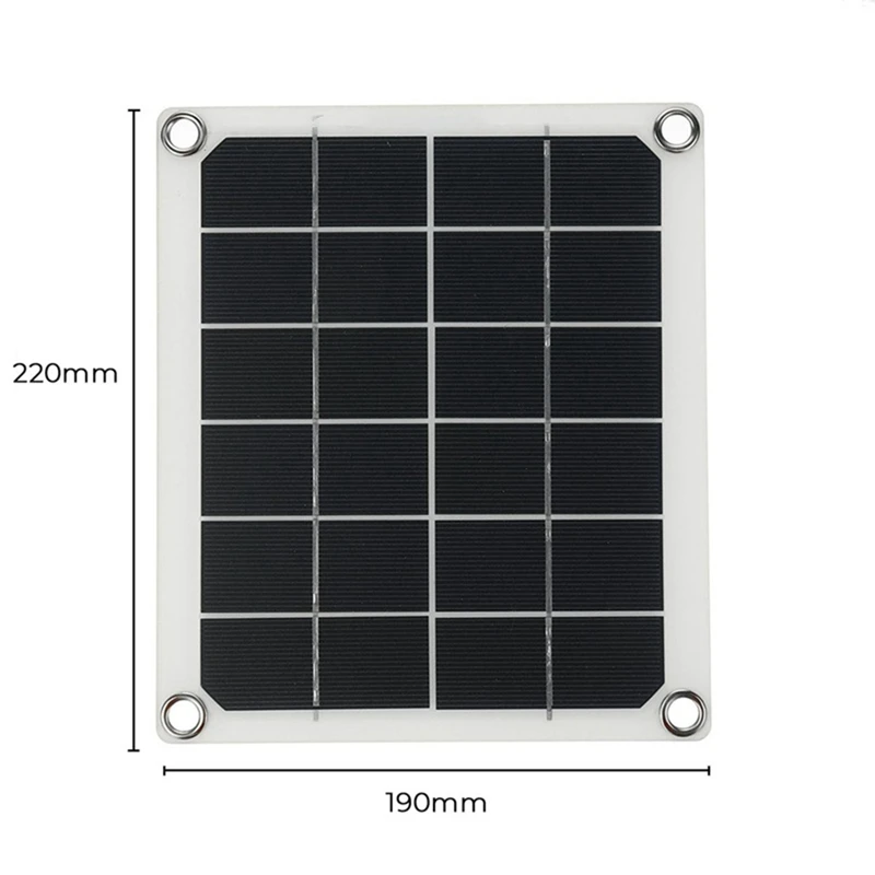 10W 5V Solar Panel Exhaust Fan IP65 Waterproof Portable Exhaust Fan For Rvs Fan For Dog Chicken House Greenhouse RV