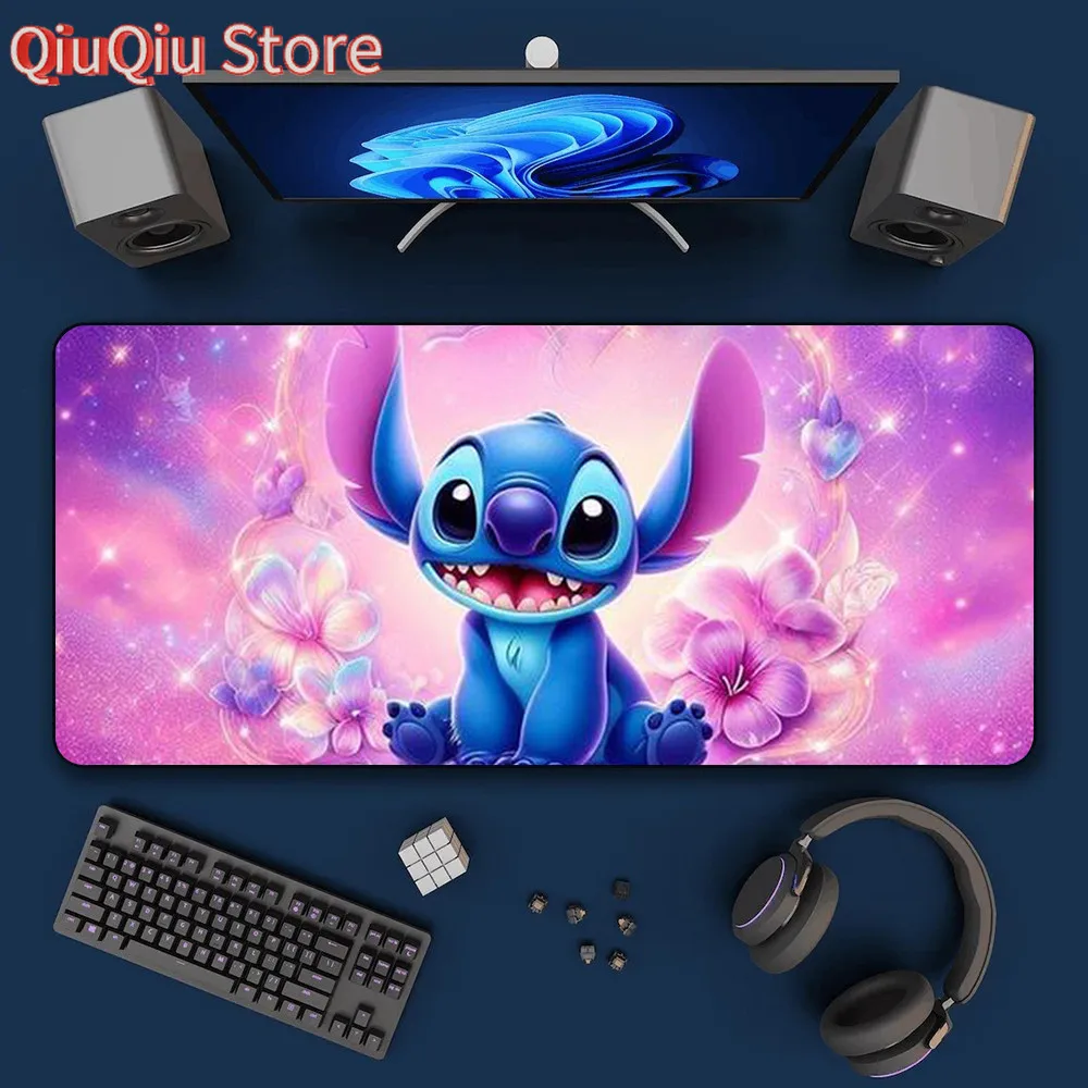 لطيف أنيمي زوجين غرزة ماوس HD الطباعة ألعاب الكمبيوتر قفل حافة عدم الانزلاق ماوس الوسادة XXL90x40 سنتيمتر لوحة المفاتيح الكمبيوتر وسادة للمكتب