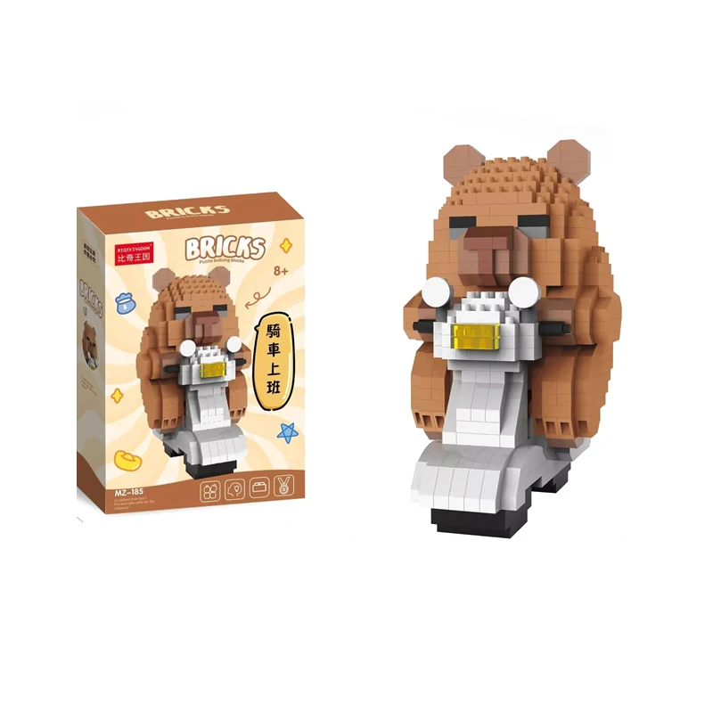 

Строительные блоки капибары офицера дзен-креативная игрушка для сборки своими руками и декор стола для снятия стресса