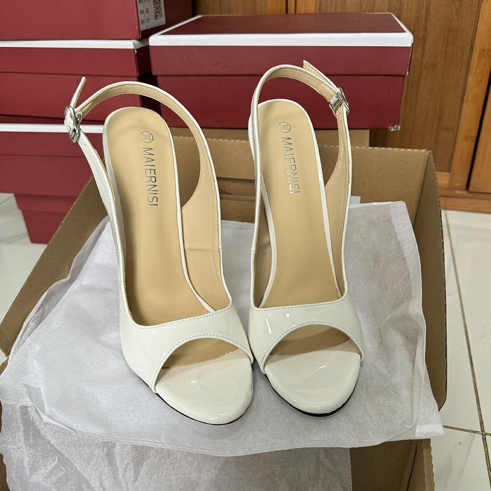 Sandal Hak Tinggi Logam Ekstrim 16Cm Kustom Seksi Hitam Merah Di