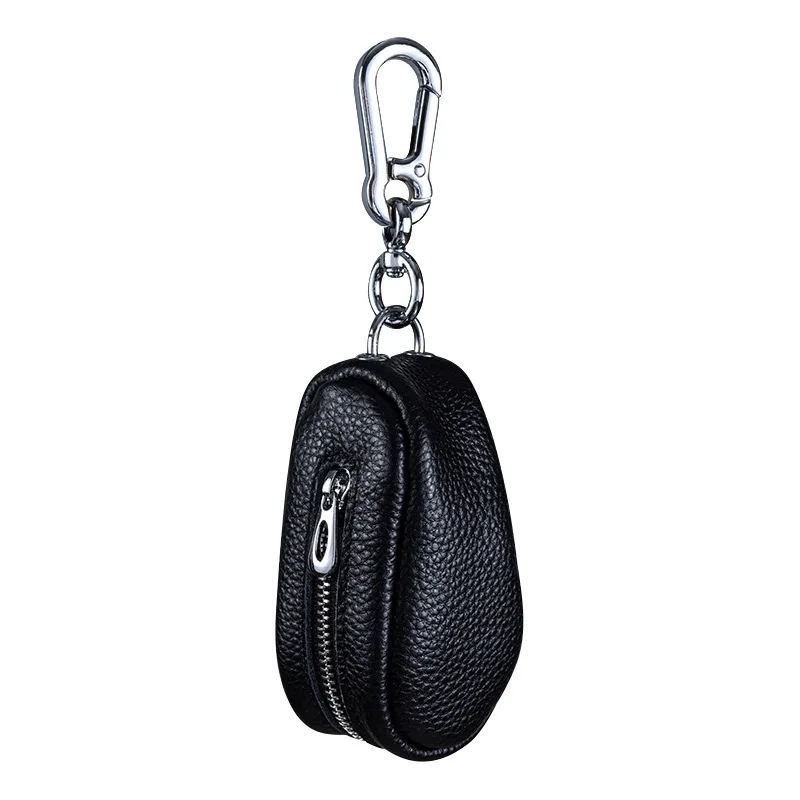 

New Large Capaci Top Layer Cowhide Key Bag Multi-Function Car Key Pouch Door Key Bag ex Bule Luxury Leather Organizer