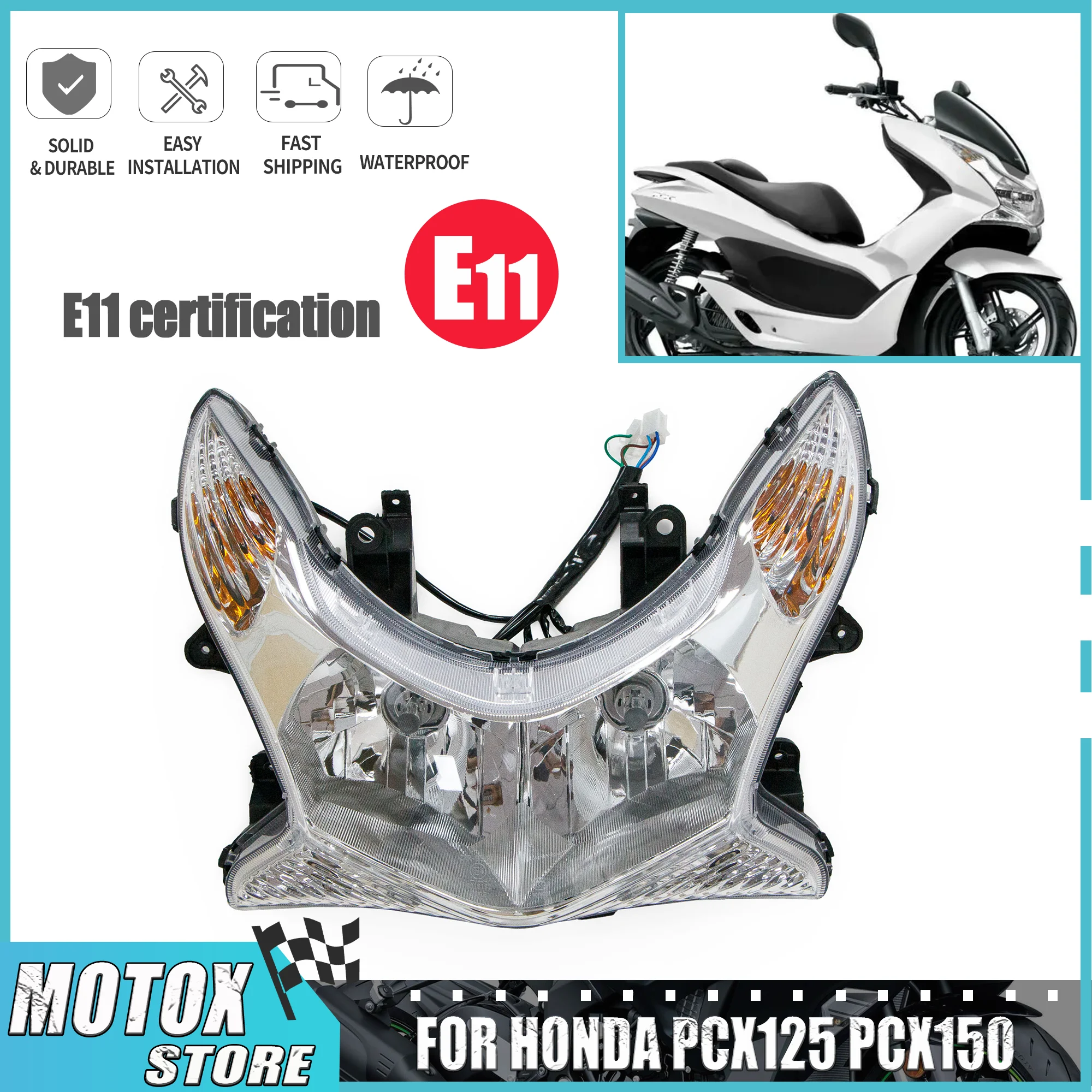 Fit for 2009 - 2013 HONDA PCX125 PCX150 HeadLight Motorcycle LED