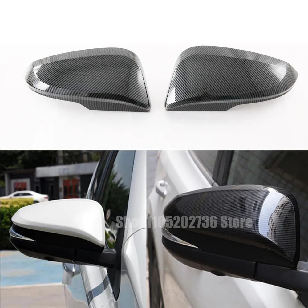2pcs Car Rearview Mirror Cover Trim Compatible for Toyota HiLux 2016 2017 2018 2019 2020 2021 2022 2023 2024