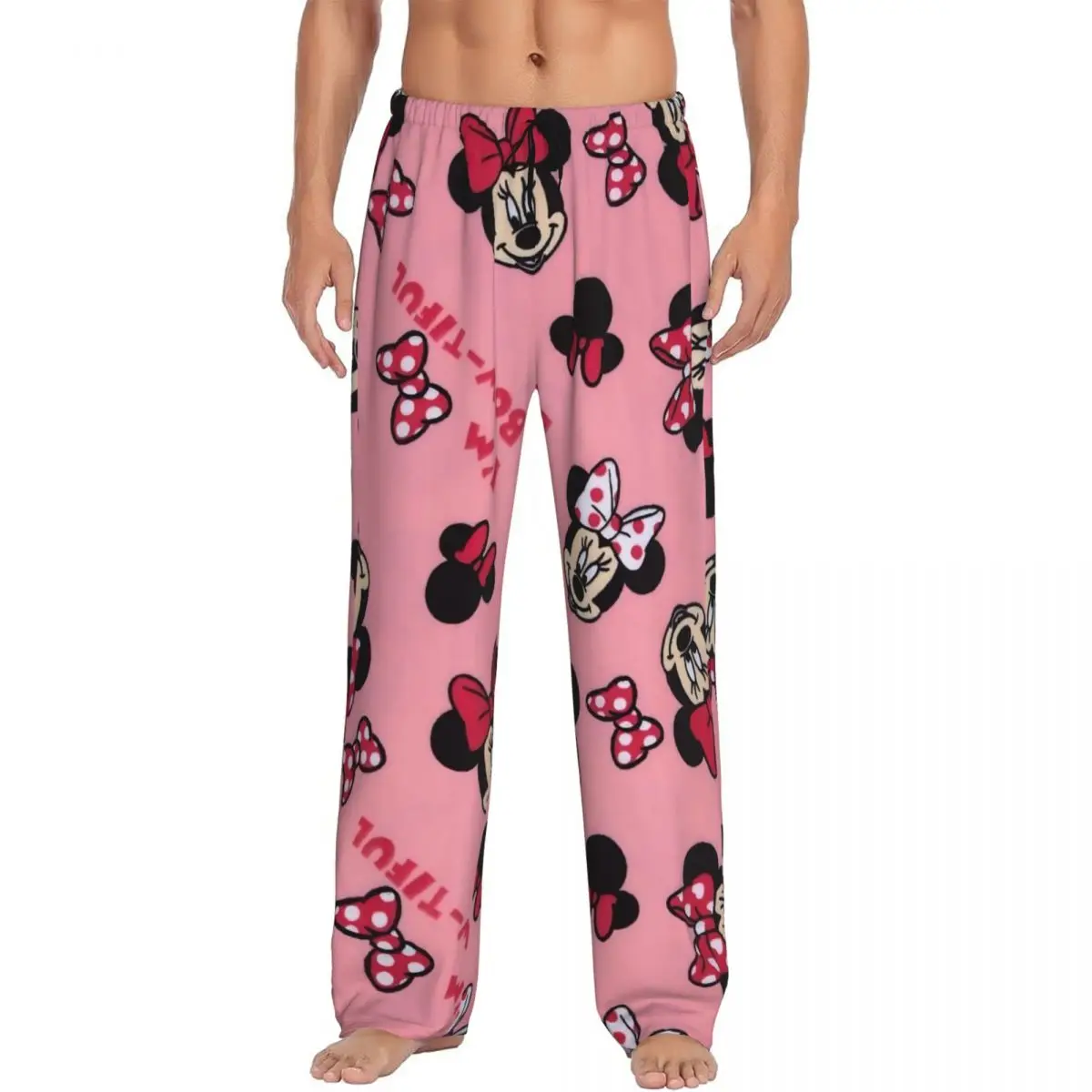 

Custom Print Men Minnie Mickey Mouse Cartoon Animation Pajama Pants Sleepwear Sleep Lounge Bottoms with Pockets