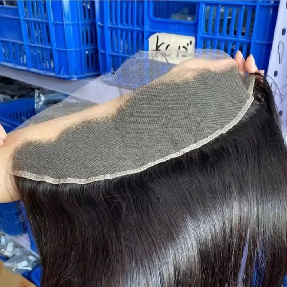 

Прозрачный кружевной фронтальный топик 2x6, 5x5, 13x4, 4x4 из 100% натуральных человеческих волос для женщин, с предварительно выщипанными прядями, прямой, только фронтальный топик