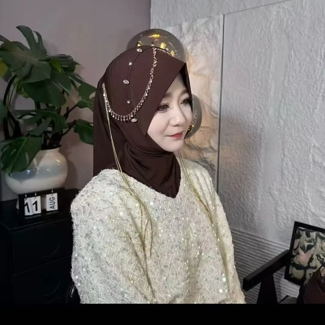 

Abaya Hijab Muslim Women Shawl Lace Headscarf Luxury Tassels Scarf Malaysia Prayer Kufi Islam Saudi Arabia Turban 05505