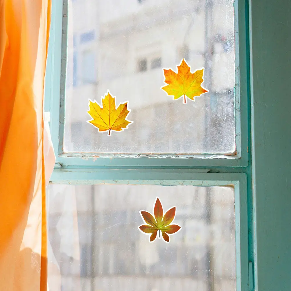 135Pcs Maple Leaf Paper Cutouts Multicolored Thanksgiving Bulletin Board Decorations Fall Classroom Party DIY Craft Supplies