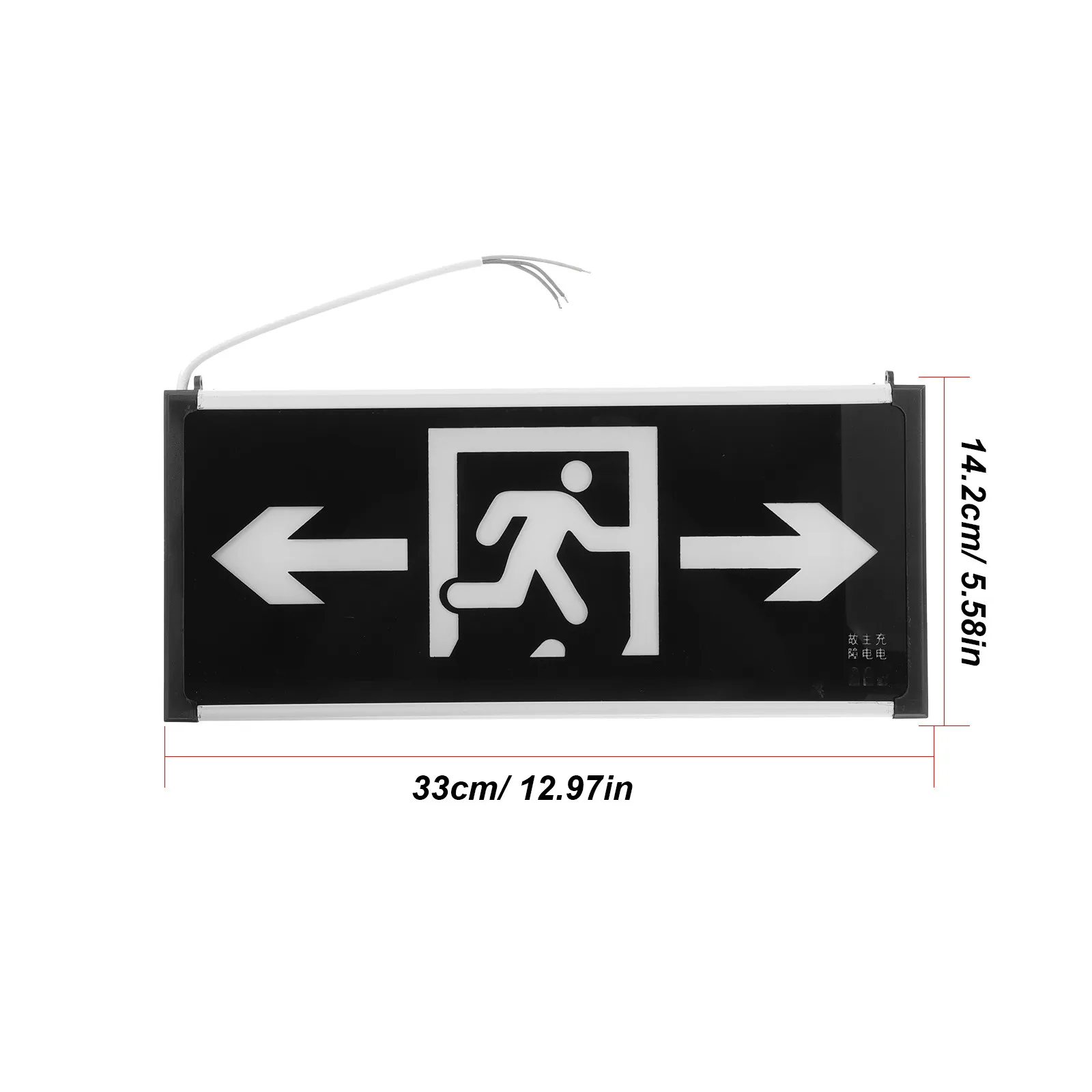 s Emergency Light Sign Exit Indicator LED Fire Evacuation Safety Hanging Wall Mount Public Places Bright Lighting Directional