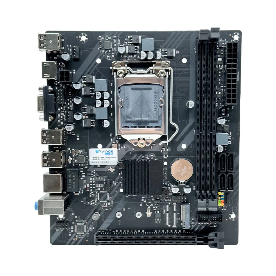 ENVINDA H61 Motherboard LGA 1155 Kit Compatible With Intel Core CPU 2nd And 3rd Generations Supports M.2 NVME SDD