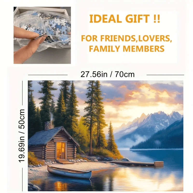 ADVANCED CARDBOARD Adult Jigsaw 70X50CM 1000PCS Jigsaw Puzzle Adult Lakeside Puzzle Adult Challenge