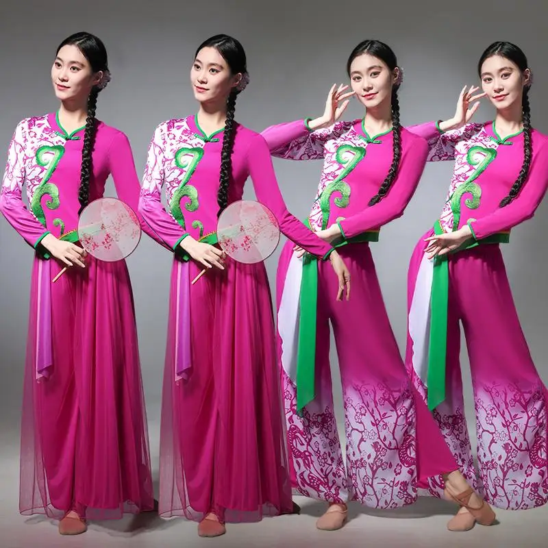 Damenbekleidung in Übergröße, neue klassische Tanzaufführungskostüme, chinesische Bühnenkostüme und Yangko-Tanzkostüme