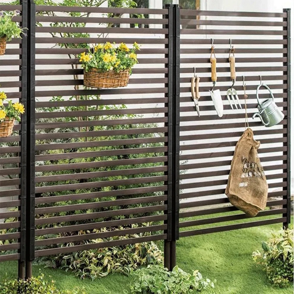 

3 Ft W X 4 Ft H Metal Privacy Fence Outdoor Privacy Screen PE-Coated Steel Pipe Fence Panel for Outside Backyard Garden Patio