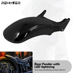 Motorcycle Rear LED Fender With Brake Turn Signal Light Mudguard Lamp Cover For Harley Softail Breakout FXBR FXBRS Rocker 08-17