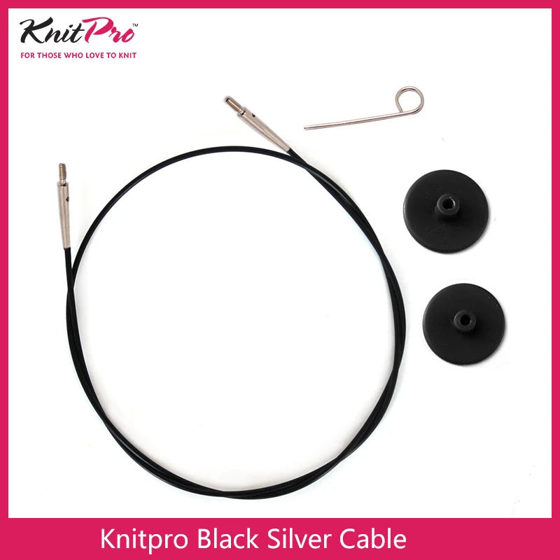 KnitPro Interchangeable Knitting Needle Cable Color Black