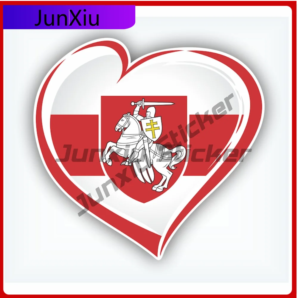 

Belarus Heart Vinyl Printed Car Truck Van Window Bumper Sticker High Quality Vinyl Decal For Window Laptop Sun Protection