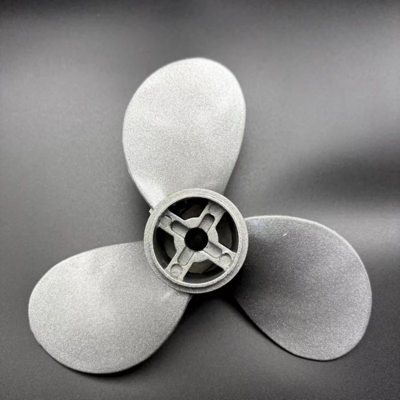 Marine 3-Blade Outboard Propeller Metal Boat Propeller with Pins for Small Inflatable Fishing Boat