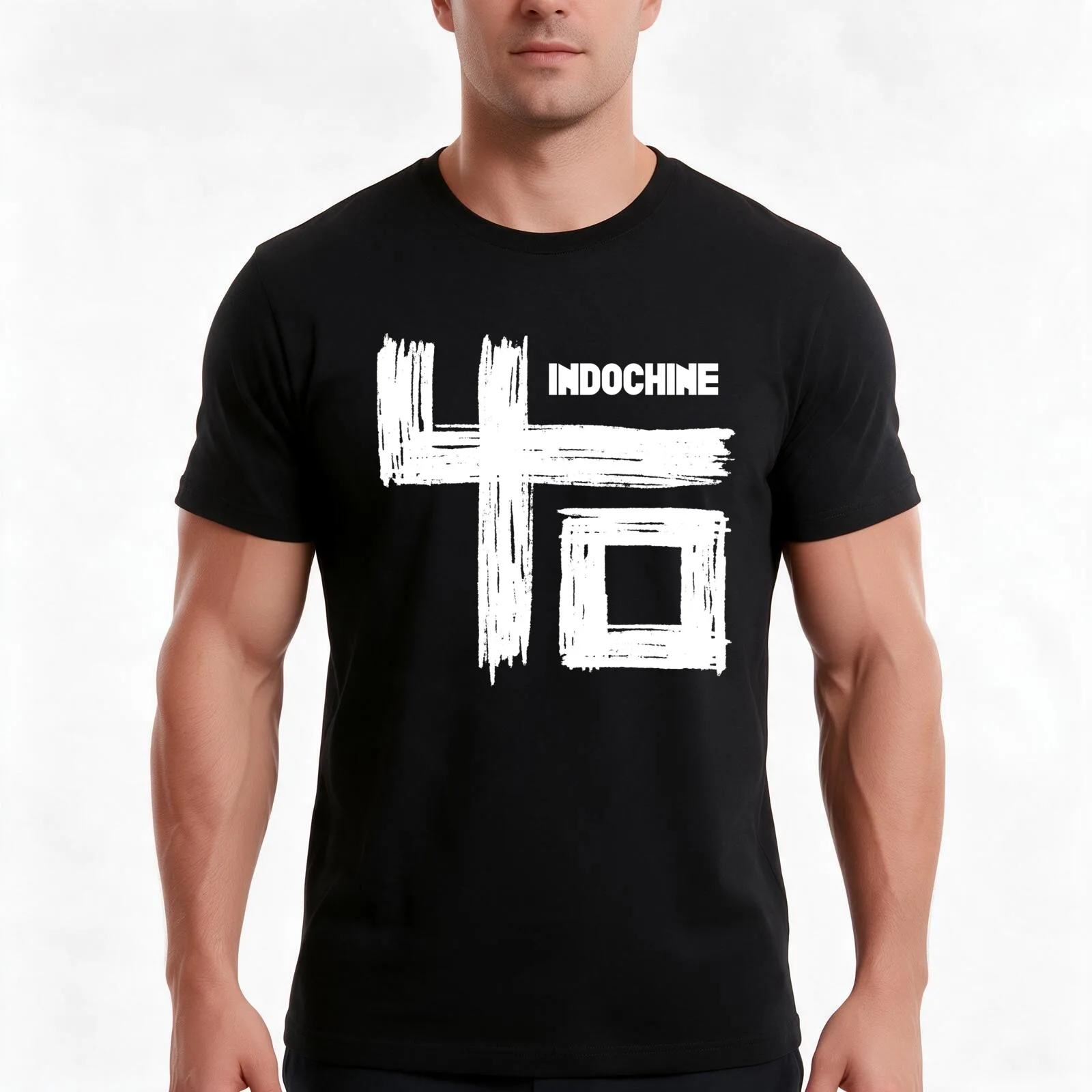 black indochine 2021 tokaug T-Shirt, Summer Casual Cotton Tee, Oversized Streetwear Tops, Vintage Graphic Print, 100% Cotton