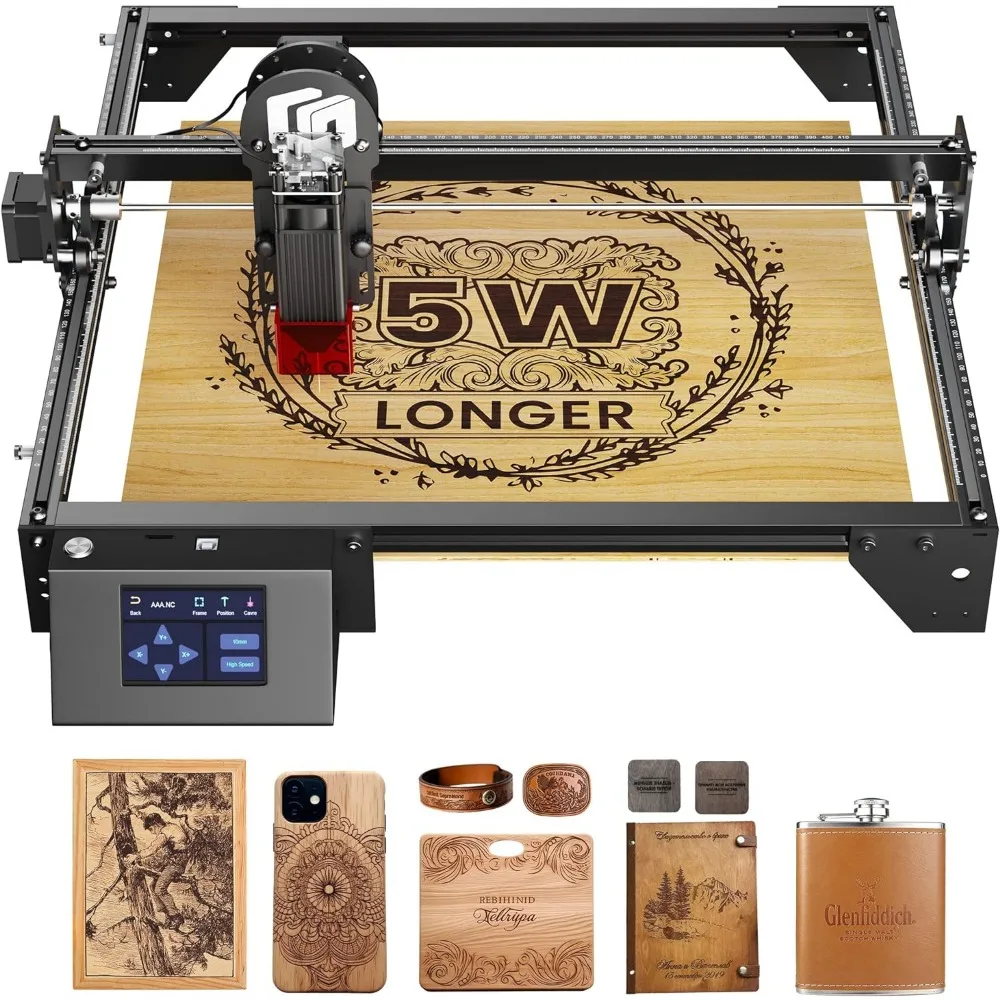 

Laser Engraver, 5W Output Laser DIY Engraving Machine, 40W Laser Engraving Cutter for Wood and Metal, 3.5" Touch Screen