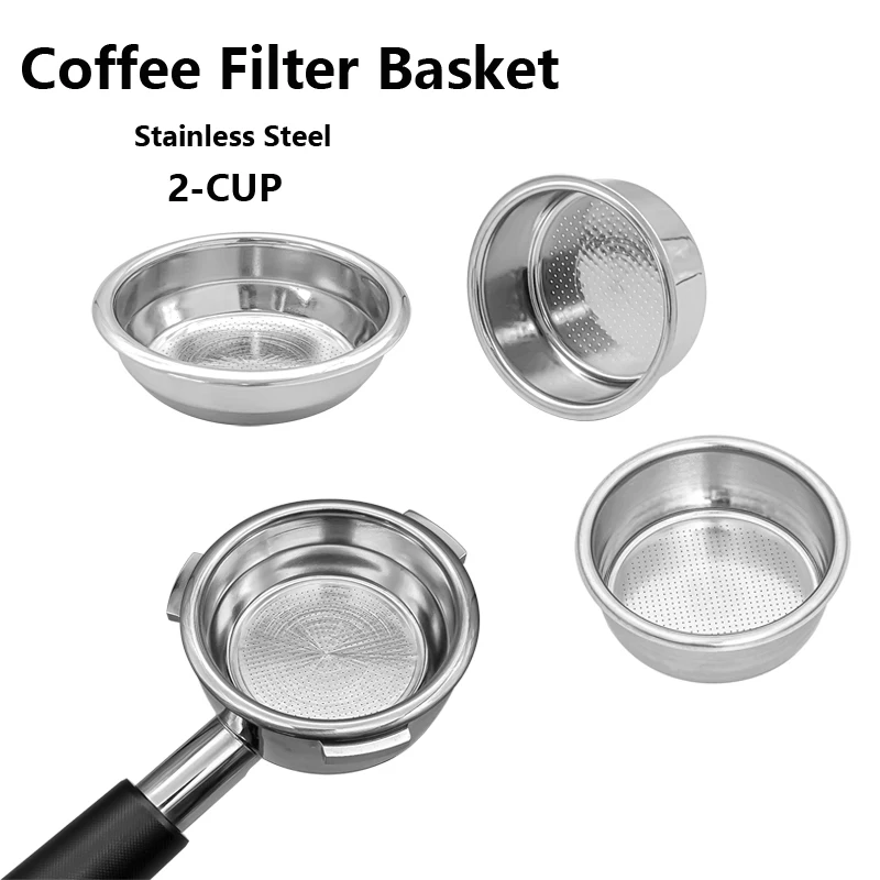 Coffee Filter Basket 51mm 54mm 58MM Stainless Steel Replacement For Bottomless Portafilter Powder Bowl Barista Tools