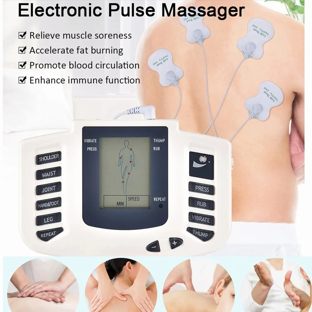 Tens Body Muscle Stimulator Back Pulse Acupuncture Therapy Massager Electroestimulador Fisioterapia Pain Relief JR309 Slimming