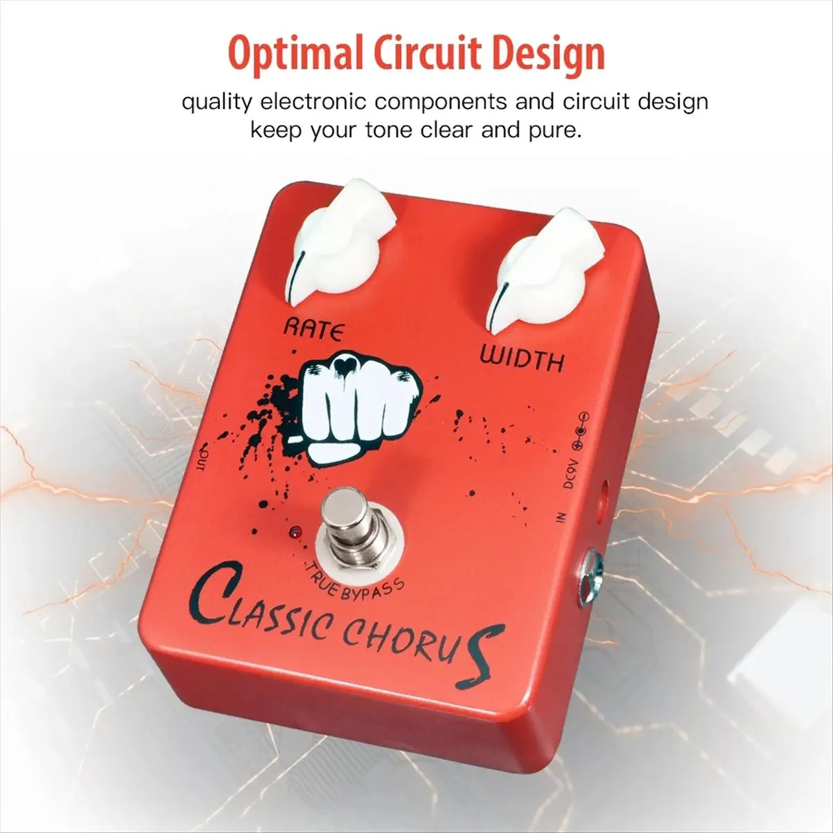【▶♦△POPULAR PICK】-05 CLASSIC CHORUS Pedal Crisp and Transparent Chorus Full Bodied 12-String Sounds Electric Guitar Effect Pedal
