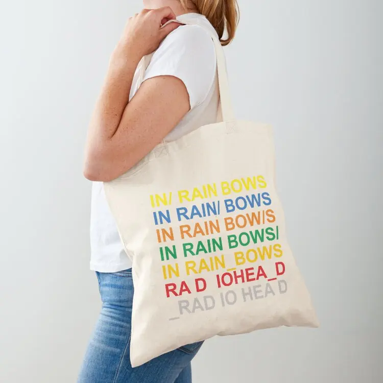 

Colorful Text in the Rain of Bows Tote Bag canvas tote bag tote bags men bags cloth bags shopping trolley bag