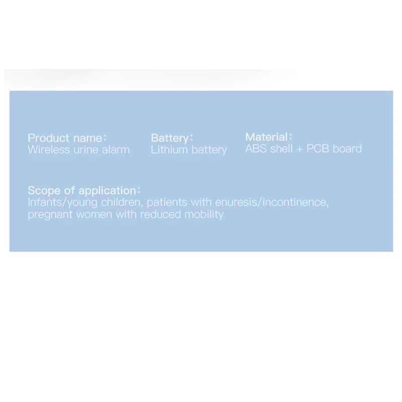 10-20M Range Vibration Reminding Pee Alarm With Receiver White For Kids Potty Training Elder Care