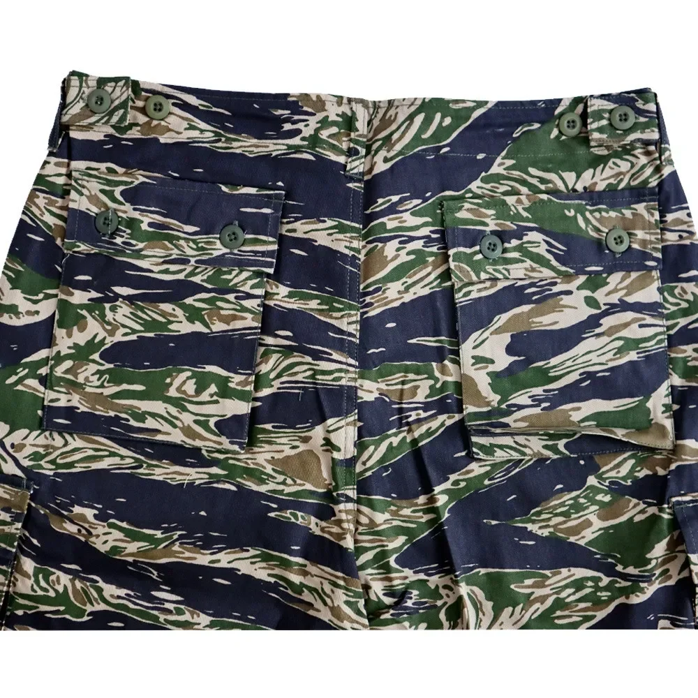 WW2 Tiger Camo Shorts Vietnam War Dress America TCU Training Uniform US Soldier Tactical Uniform