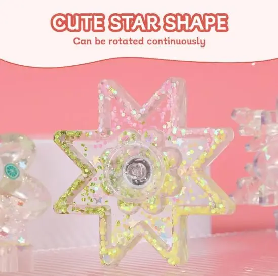 Kid DIY Crystal Glue Fidget Spinner Set,Fun Fidget Spinner for Kids,DIY Faux Crystal Glue Snowflake Stress Relief Sensory Toy