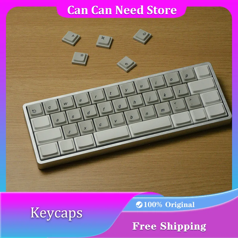 

40s Keycaps Set PBT Thermal Sublimation Low Profile Keyboard Cap Customized Mechanical Keyboard Accessories 68Keys 40% Layout