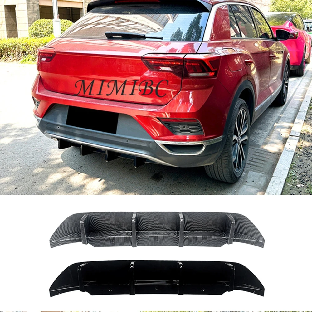

For Volkswagen T-Roc Standard Edition 2018-2022 Maxton Style Car Rear Bumper Diffuser Splitter Spoiler Rear Valance Trims