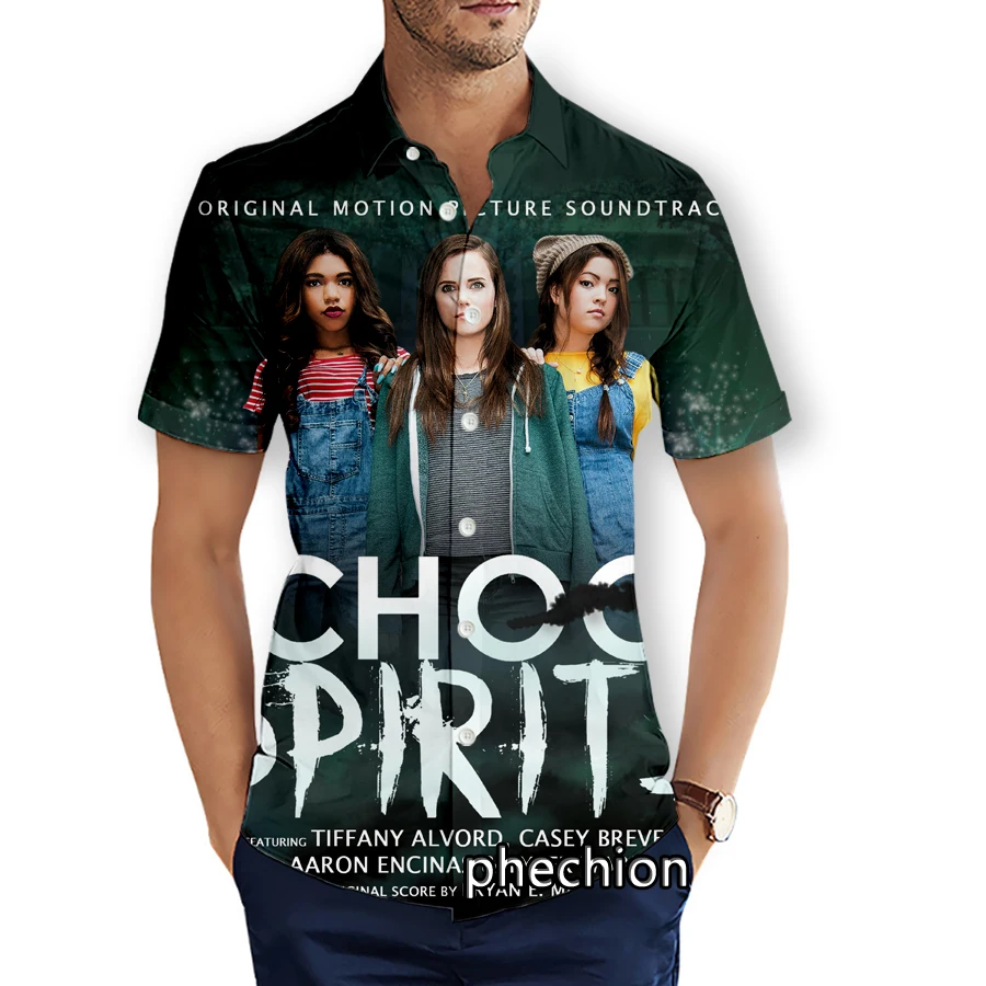 phechion Summer Mens Short Sleeve Beach Shirts School Spirits 3D Print Casual Shirts Fashion Streetwear Men Tops X151