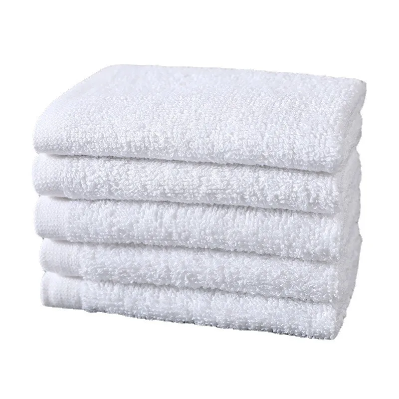 4Pcs 25x25cm Square White Soft Terry Cotton Home Kitchen Bathroom Multifunctional Cleaning Hand Towel