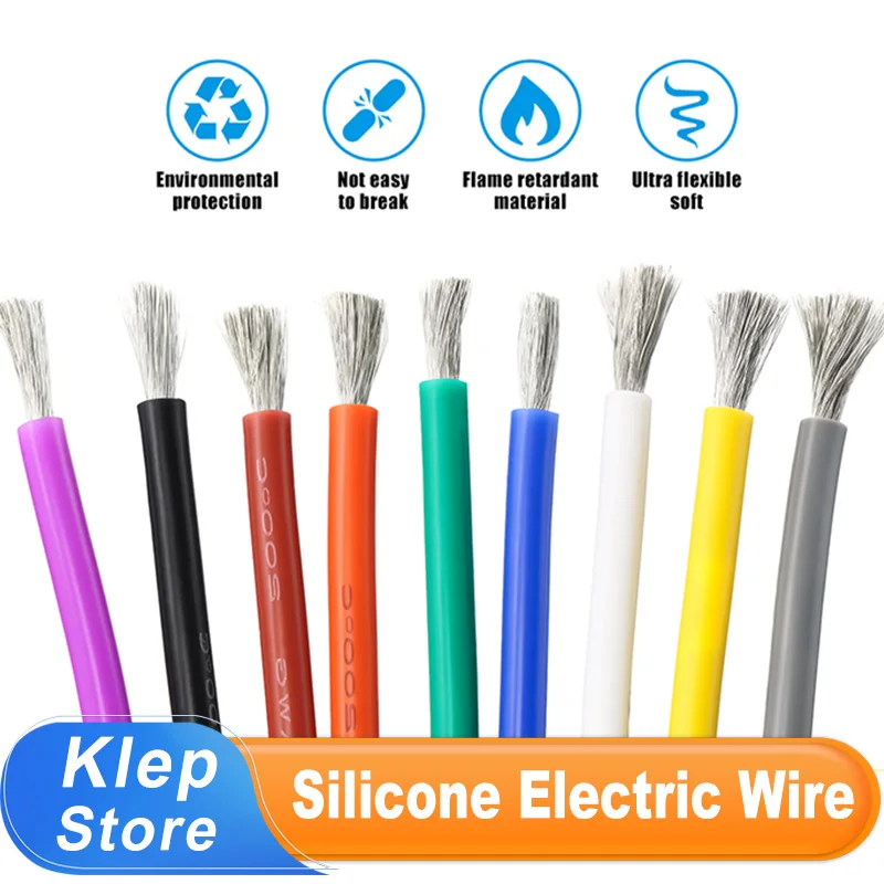 High Temperature Resistant Car Battery Cable 30 28 26 24 22 24 22 -10AWG Silicone Electric Wire for Electrical Equipment Wiring