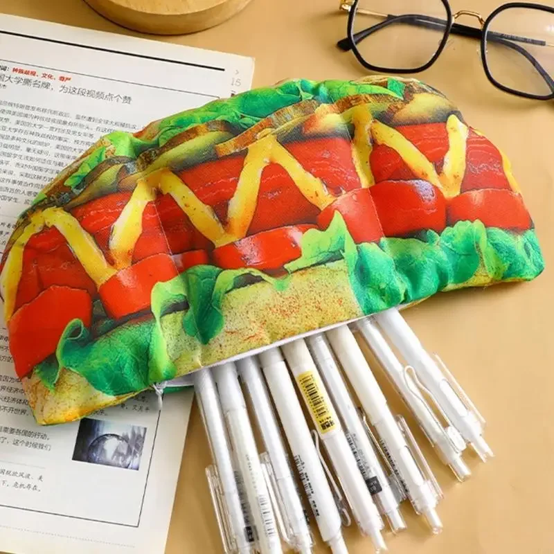 Simulated Fish Themed Pen Holders Roomy Pencil Storage Case Bag Writing Tools Washable School Essential 896C