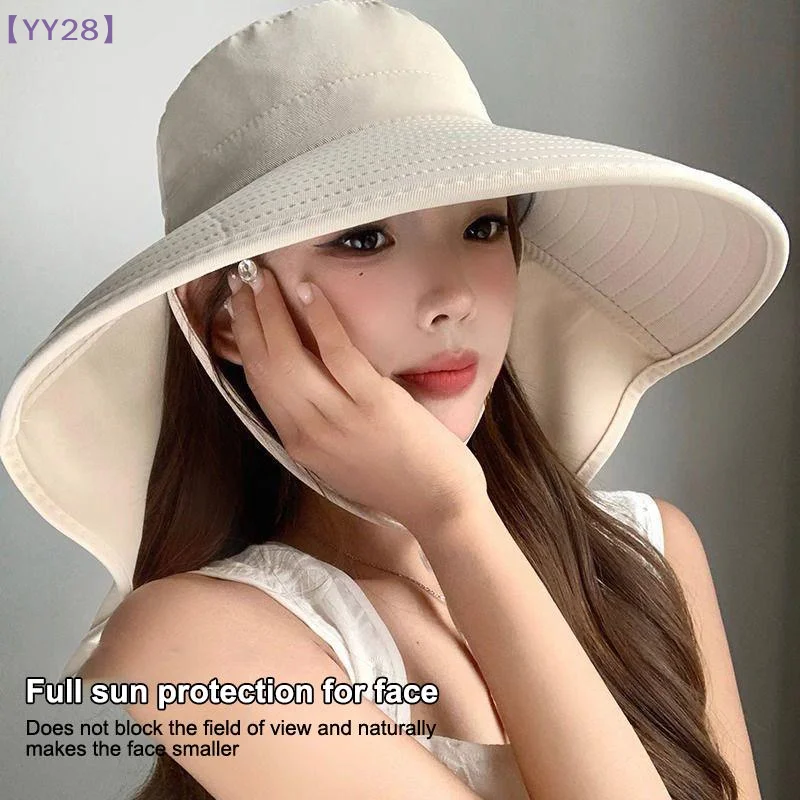 【YY28】Wide Brim Sun Hat With N - Bucket Hat Straw ulasan dan harga