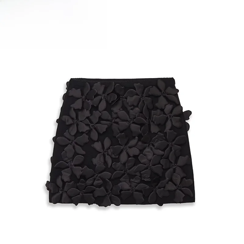 

Women's Knitted Skirt Floral Structure Faion Autumn New Sle Stand Fit Casual Polyester Fabric mid Waist Design