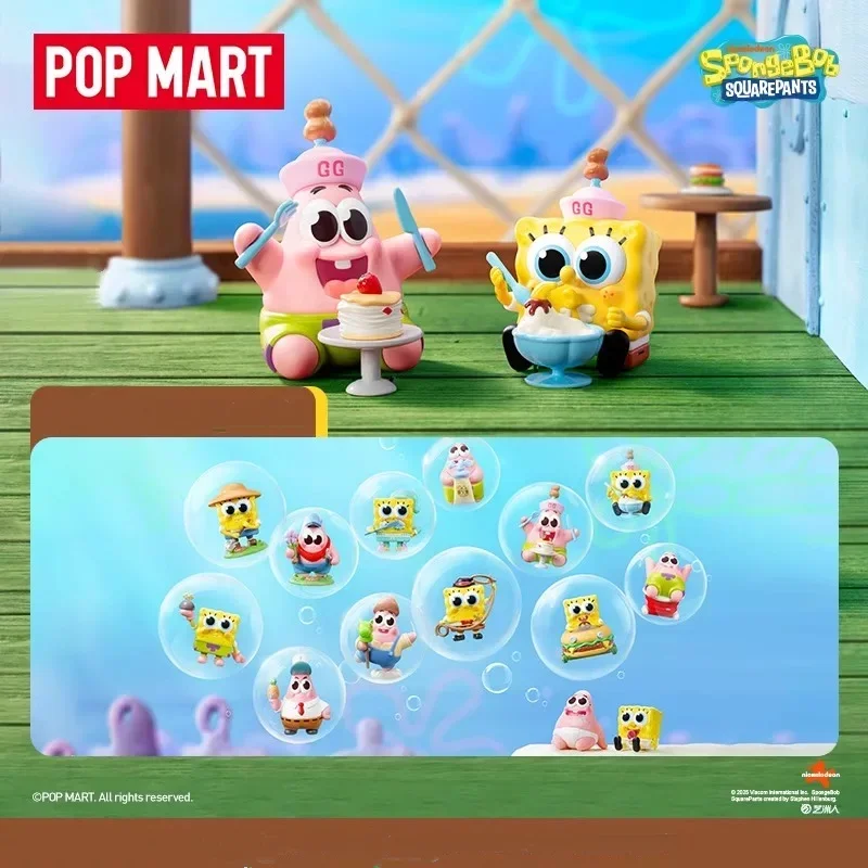 POP MART Spongebob Best Friends Series Genuine Blind Box Mystery Box Guess Bag Toys Doll Cute Anime Figure Desktop view 2