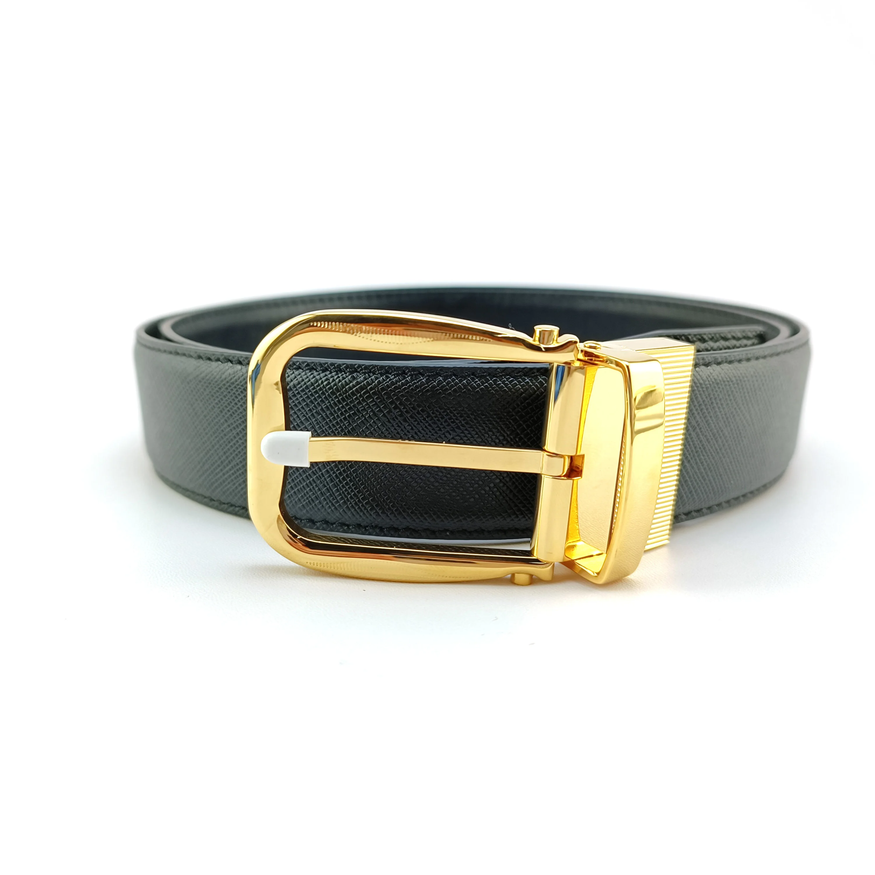 NFC is used to replace headless belt, men's leather, buckle free, double-sided leather, 35mm spare belt, high-end supplier