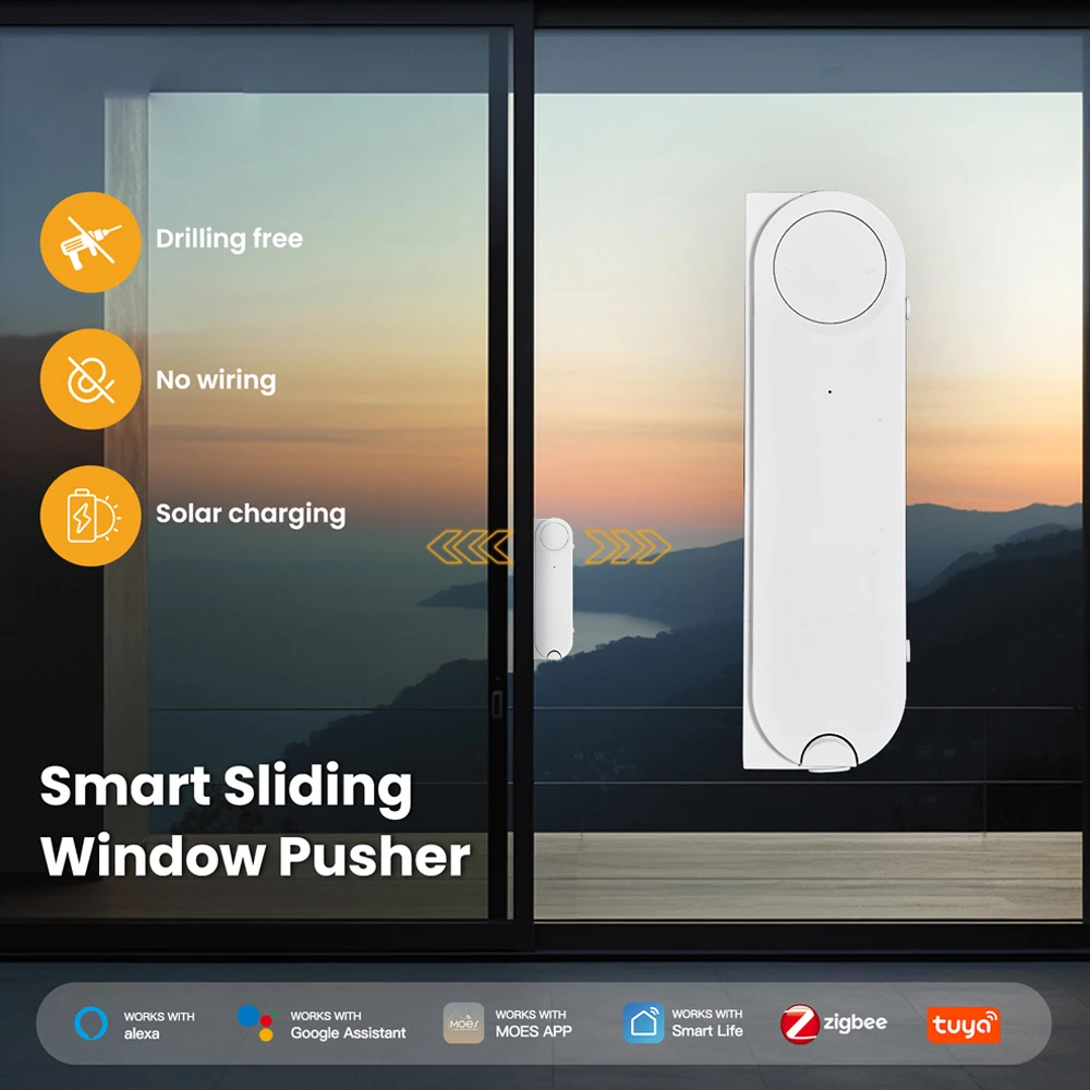 Smart Tuya Zigbee Electric Curtain Shutter Motor ricarica solare APP Control scorrevole Window Pusher per Alexa Google Assistant