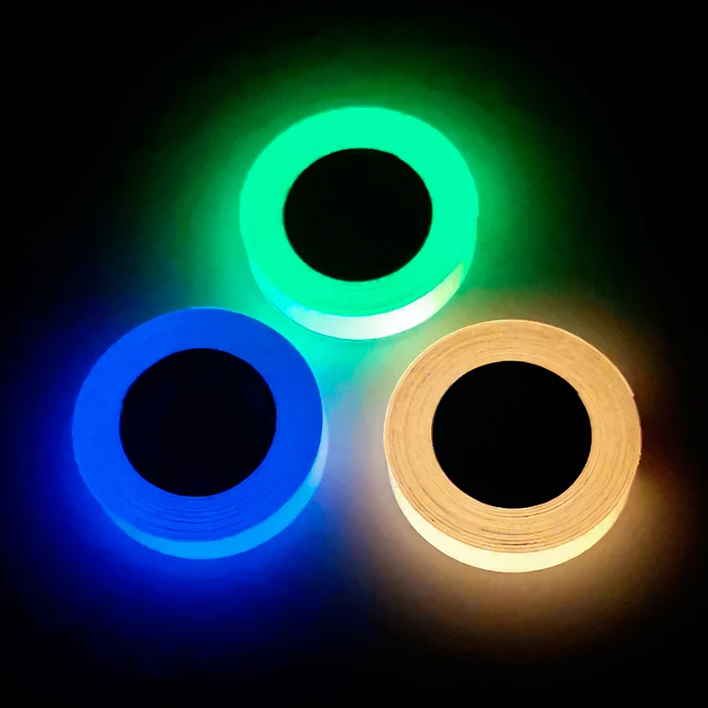 Luminous Tape Self-adhesive Fluorescent Warning Tape Night Vision Glow In Dark Safety Security Home Decoration Tapes Sticker