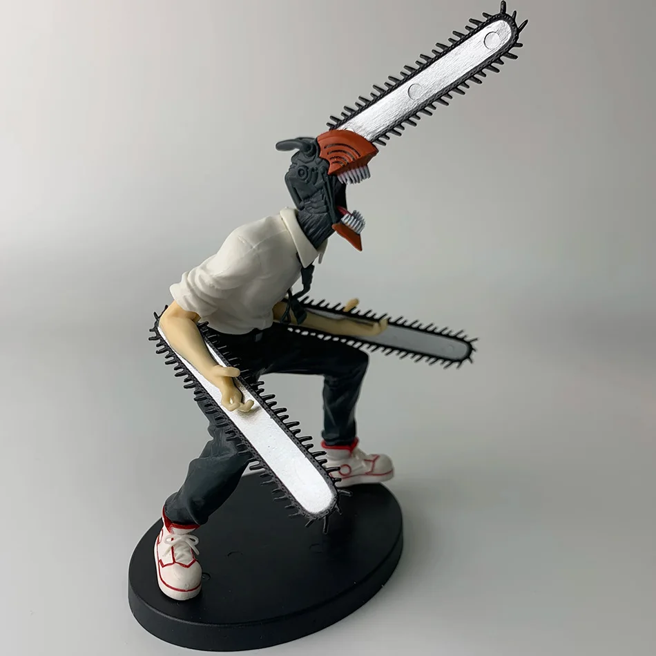 18 سنتيمتر أنيمي بالمنشار رجل دينجي الشكل البلاستيكية بالمنشار خوذة المنقولة السلطة ماكيما لعبة مجسمة الصبي جمع الحلي الهدايا
