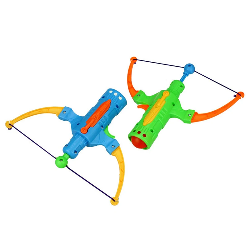 Outdoor Sports Table Tennis Gun Plastic Ball Slingshot Game Random Color Shooting Toy Arrow Style Bow Archery For Children Gifts